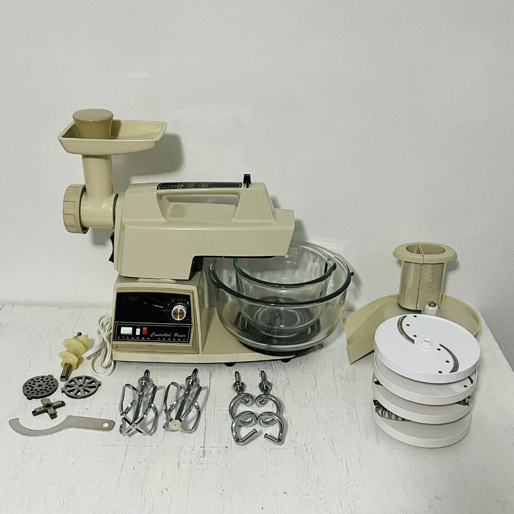 Vintage Oster Regency Kitchen Center  12 Speed w/ Attachments - Tested - Read